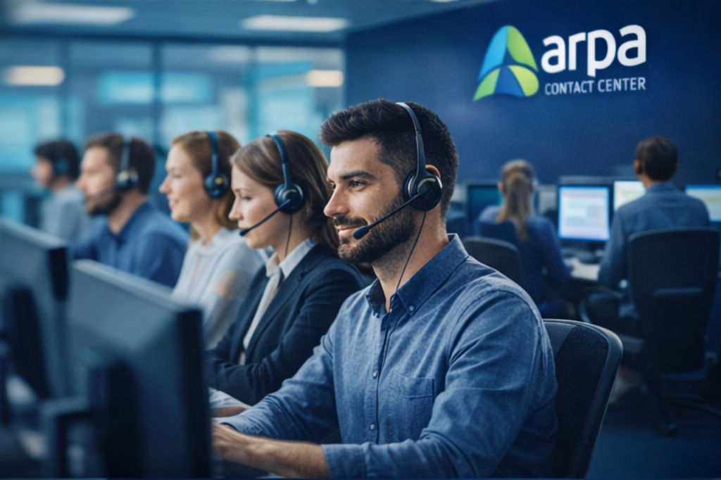 Equipe de contact center focada em recuperação de créditos